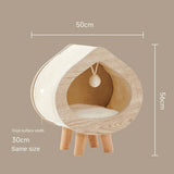 Wood Indoor Sleeping Habitats Cat Bed Kittens Washable Warm Cats Nest Beds Furniture Light Weight Cama Para Perros Pet Supplies