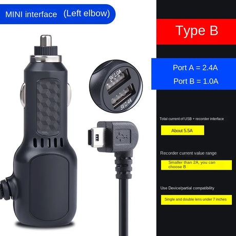 12v To 5v GPS Tracker Power Cord Plug Car Electrical Appliance Obd USB Diagnostic Tools Vehicle Charger Bend Connector And Cable