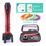 Versatile 3D Printing Pen Set with 20 Vibrant Filament Colors, Free Pattern Templates, and Travel Case