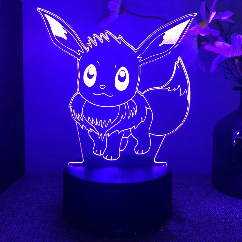 Pokemon Pikachu Charizard Anime Figures 3D Led Night Light Changing Model Action Logo Lampara Collection Brinquedos Figm