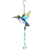 Outdoor Hanging Wind Chimes Suncatchers Crystal Prism Ball Butterfly Hummingbird Design Pendants Ornament Home Garden Decoration