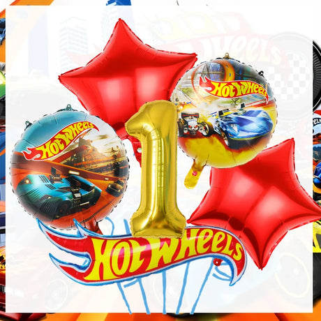 Hot Wheels Birthday Decoration Racing Car Disposable Tableware Tablecloth Plate Cup Balloon Baby Shower Kids Boys Party Supplies