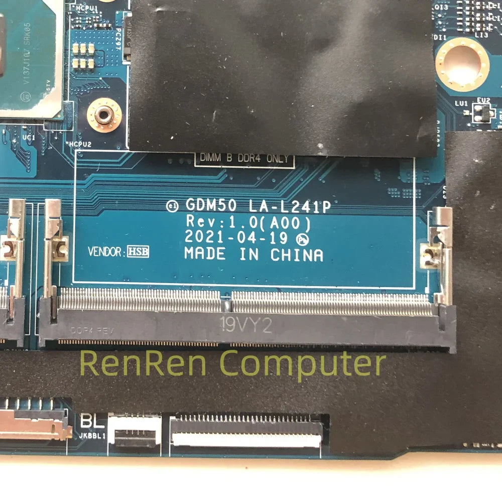 GDM50 LA-L241P For Dell Inspiron 15 3511 Vostro 15 3510 Laptop Motherboard DDR4 With i3/i5/i7-11th Gen CPU 05PD08 0042CN 0818KM