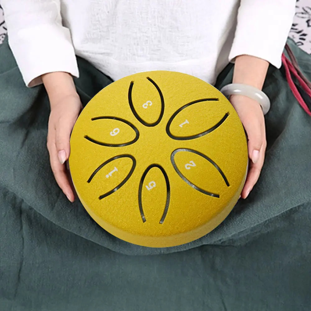 3 In 6 Notes Percussion Steel Drum Kit Steel Tongue Drum with Mallet Handpan Drum Tongue Drum for Concert Mind Healing Yoga