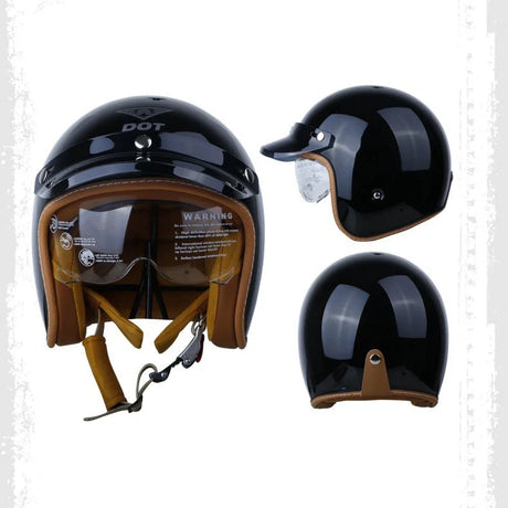 2023 New Hot Sell Motorcycle Helmet Chopper Retro Casco Vintage Open Face Old School Casque Moto Cacapete Dot M L XL XXL