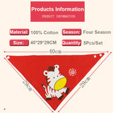 5Pcs/Set Baby Bibs Triangle Double Cotton Bandana Bibs Baby Boys Girls Babador Feeding Smock Infant Burp Cloth Baby Saliva Towel