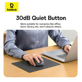 Baseus F02 Wireless Mouse Bluetooth 5.2 2.4G 4000DPI Ergonomic 6 Mute Buttons Mice for iPad MacBook Tablet Laptop Computer Mouse