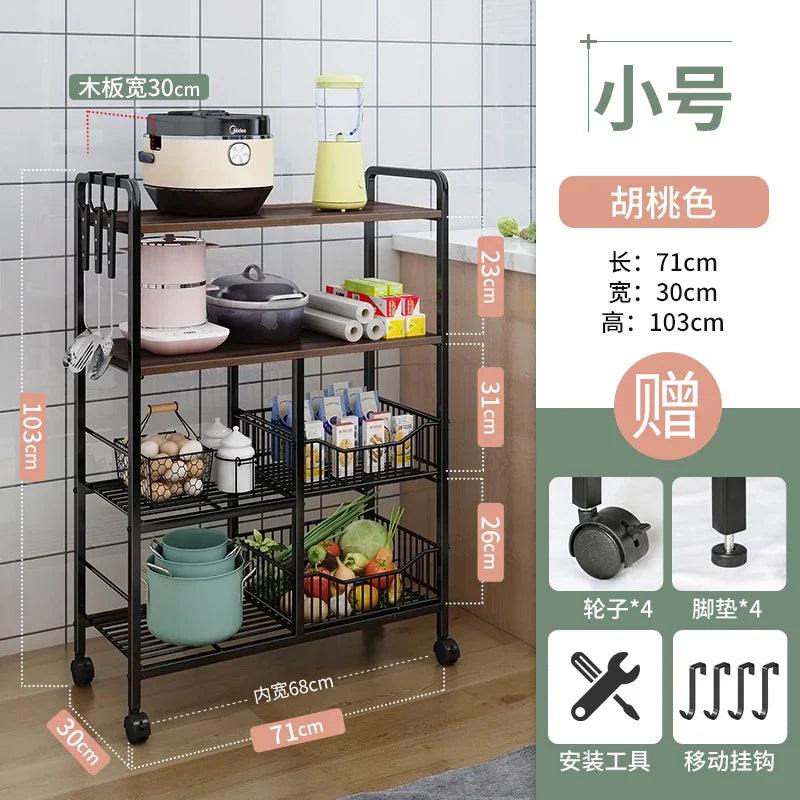 Bakers Trolley Kitchen Islands Shelves Storage Trolley Kitchen Islands Spice Shelf Mueble Cocina Auxiliar Kitchen Equipment