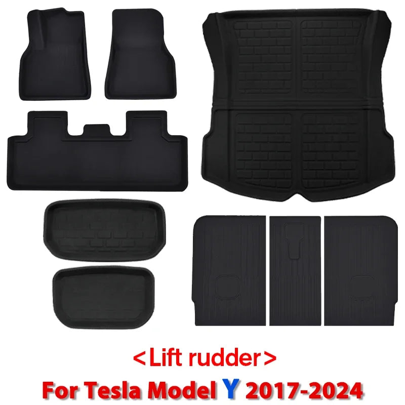 Fits New Tesla Model Y 3 Highland Floor Mat Trunk Luggage Mat LHD RHD 2017 to 2024 Left Right Rudder Four Seasons Floor Liner