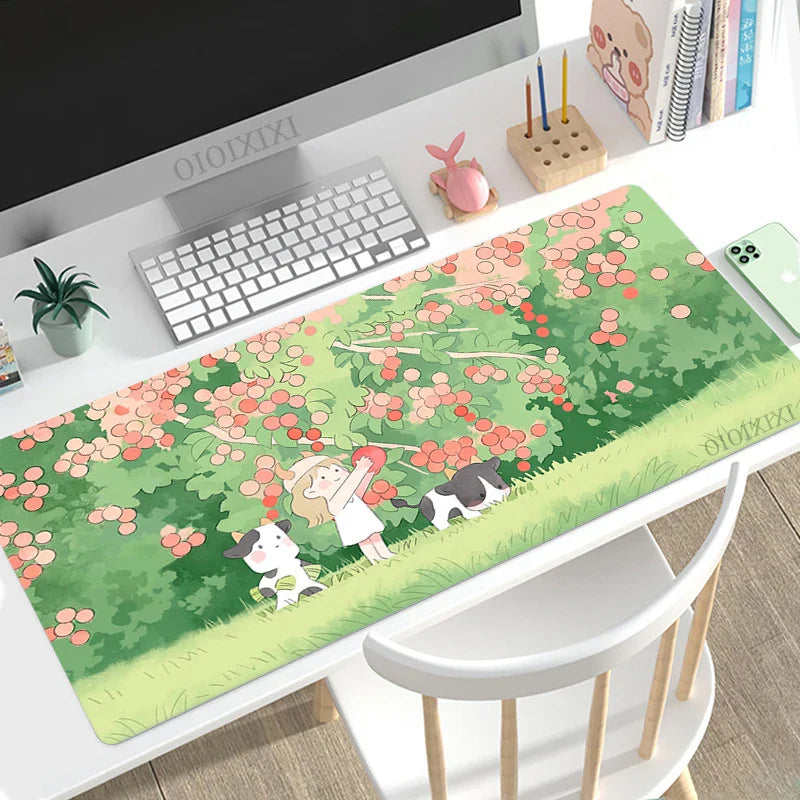 Mouse Pad Gaming Cute Anime XL HD New Home Mousepad XXL Mechanical Keyboard Pad Soft Non-Slip Office Accessories Mice Pad