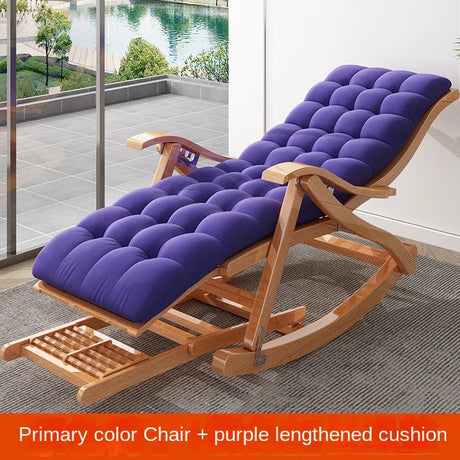 Living room Folding Rocking chair balcony Relaxing lounge chairs for adults Design reclining chair Made bamboo Leisure Armchair