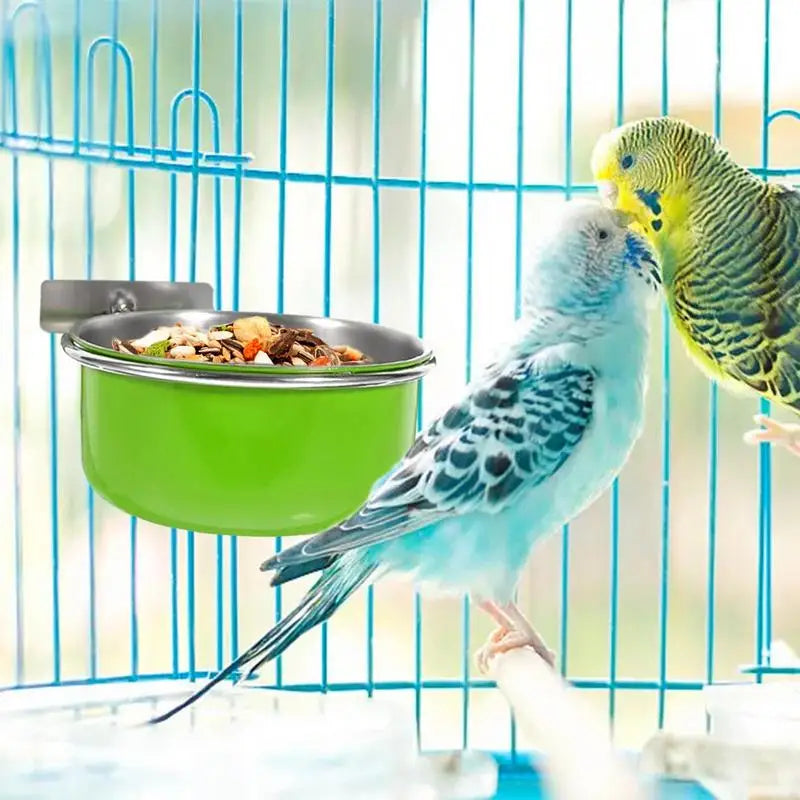 Bird Cage Feeder 2PCS Parrot Food Water Bowls Bird Feeding Dish Cups Birds Food Dish Water Cage Bowls Bird Cage Accessories