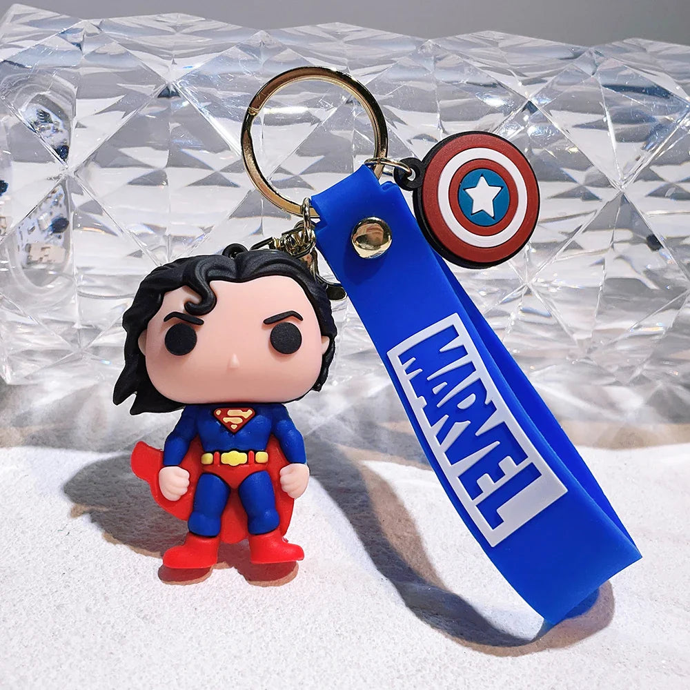 Marvel Keychain Silicone Bag Keyring For Women Disney Spider Man Key Holder Car Hanging Accessories Jewelry Gifts