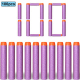 7.2cm 50/100pcs For Nerf Soft Bullets Darts Round Head Refill Sponge Darts Kids Toy Gun Bullets For NERF N-Strike Blasters