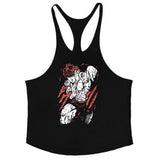 Anime Baki Hanma Stringer Tank Top for Men Cotton Y-Back Vest Tees Tops Muscular Training Undershirt Gym Workout Bodybuilding