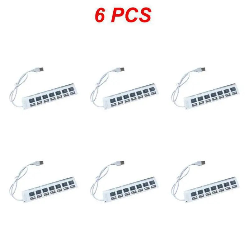 1~8PCS USB Hub USB 2.0 Hub Multi USB Splitter 3 Hab Use Power Adapter Multiple Expander 2.0 Hub With Switch For Laptop