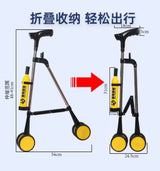 Elderly crutches with wheels Mobile  folding crutches shopping Walking aids Gifts to Elderly