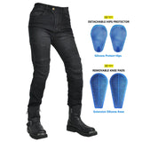 Motorcycle 2023 New Jeans Women Upgrade Silicone Protector Detachable Racing Road Rider Four Seasons Casual Fashion Moto Pants