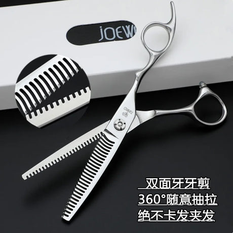 JOEWELL Professional Cobalt-5.5/ SCC-6.0 Inch Hair Barbers Tools Salon Jair Cutting Thinning Shears Set Of Female Bangs Scissors