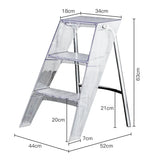 Modern Home Folding Ladder Transparent Acrylic Step Ladders Japanese Portable Telescopic Ladder Rack Creative Stairs Step Stool