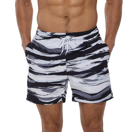 ESCATCH Fast Dry Men's Board Shorts Vertical Stripe Design New Arrival Summer Beach Surfing Man Swim Pants Plus Size