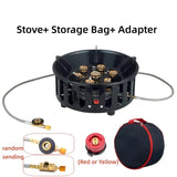 19800W Strong Fire Power Camping Stove Portable Tourist Gas Burner Windproof Outdoor Stoves Hiking Barbecue BBQ Cooking Cookware