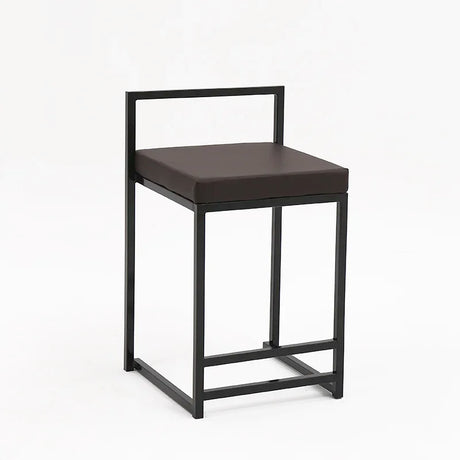 Reinforce Counter Bar Stool Metal Nordic Design European Bar Chair Minimalist Dinning Black Legs Taburetes De Bar Furniture