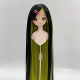 New 1/3 & 1/4 & 1/6 Bjd Doll's Wig Anime Doll Dress Up Accessories Bicolor Long Straight Wig