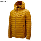 Men's Autumn Jacket Zip Lightweight Windbreaker Hooded Parka Male Fashion 2022 Spring High Quaty Soft Black Yellow Coat Men