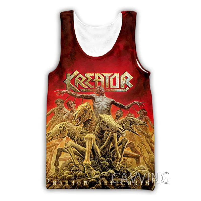 New Fashion Women/Men's 3D Print kreator  Tank Tops Harajuku  Vest  Summer Undershirt Shirts Streetwear