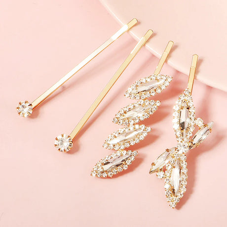 Miallo Fashion Rhinestone Hair Clips for Women Girls Hair Accessories Trendy Hair Jewelry Hairpin Headwear Party Headpiece Gift