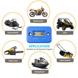 Waterproof Digital Hour Meter LCD Display Portable Engine Gauge Hour Meter For Motorcycle/Boat Engines Counter Hour Meter FE04