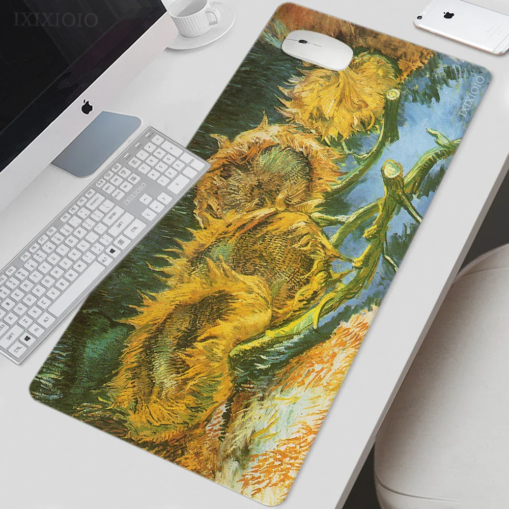 Van Gogh Art Mouse Pad Gaming XL HD Mousepad XXL Mechanical Keyboard Pad MousePads Carpet Non-Slip Office Accessories Mice Pad