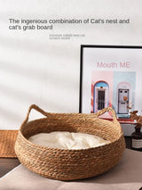 Bed Cat House Nest Summer Cool Nest Four Seasons Universal Cat Scratching Board Outdoor Pet Cat Supplies Mat Pet Furniture