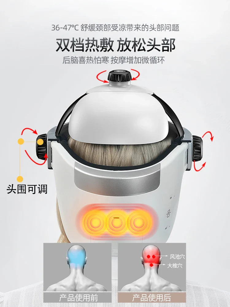 Electric Head Massager Automatic Scalp Massage Instrument Headache Artifact Physiotherapy Meridian Scraper