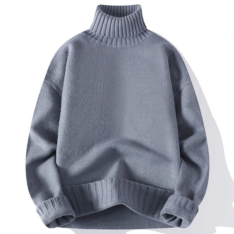 2023 Winter Mens Turtleneck Sweater Trend Thick Bottoming Sweater Autumn Sweater Men Knitted Pullover Men Jumper Knit Sweater