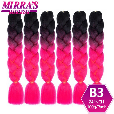 Synthetic Jumbo Braids Hair Omber Braiding Hair Extensions for Women Yaki Texture Black Blue Fake Hair Mirra’s Mirror