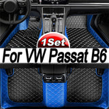 Custom Made Leather Car Floor Mats For Volkswagen VW Passat B6 2007 2008 2009 2010 2011 Carpets Rugs Foot Pads Accessories