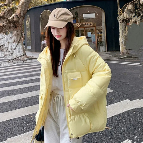 2023 New Winter Jacket Women's Parkas Thicken Overcoat Parka Down Cotton Coat Bread Clothes Korean Version Loose Outwear