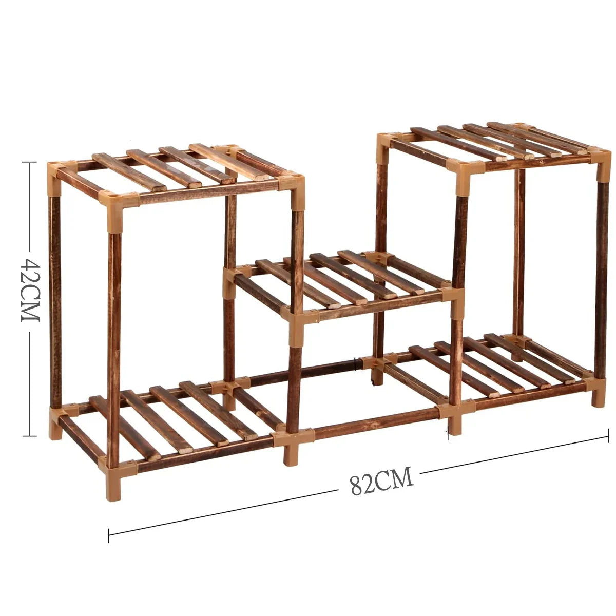 4/5-Shelves Plant Flower Stand Indoor Outdoor Wooden Plants Shelf Home Garden Pots Flower Rack Planter Display Shelf Plant Stand