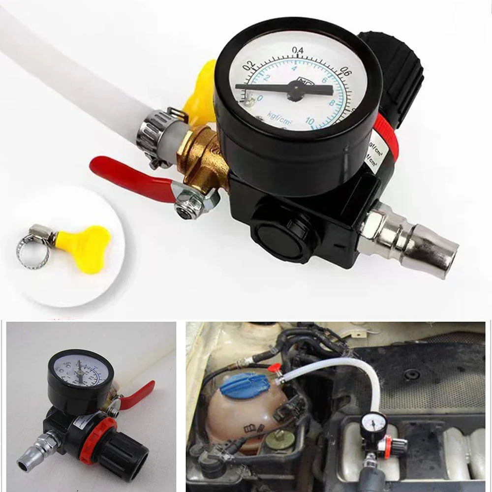 Universal Car Cooling System Water Tank Leakage Detector Radiator Pressure Tester Gauge Automotive Inspection Tools