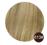 Hair Topper With Bangs Women 100% Human Hair Wigs Clip In Hairpieces Blonde Natural Straight Hair Topper Silk Base 35cm