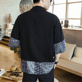 Japanese Kimono Men Cardigan Streetwear Traditional Japanese Samurai Clothing 4XL 5XL Haori Mens Kimono Shirt Yukata Male Shirts