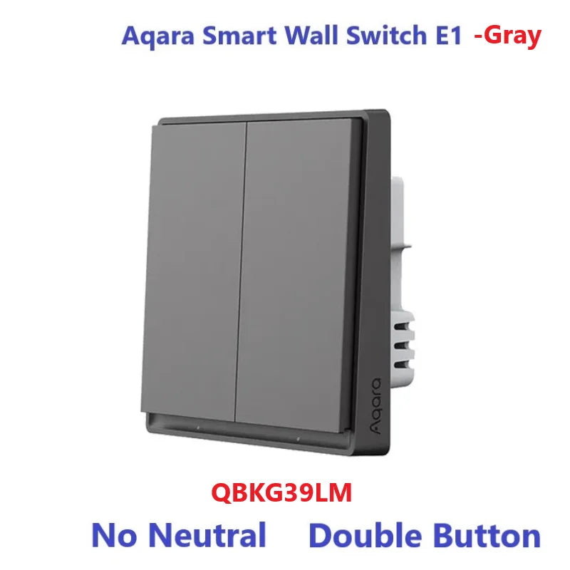 Aqara E1 Wall Switch With Neutral NO Neutral Smart Home ZigBee 3.0 Wireless Key Light Switch Fire Wire For Mi Home Homekit