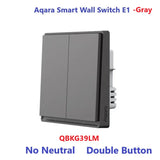 Aqara E1 Wall Switch With Neutral NO Neutral Smart Home ZigBee 3.0 Wireless Key Light Switch Fire Wire For Mi Home Homekit