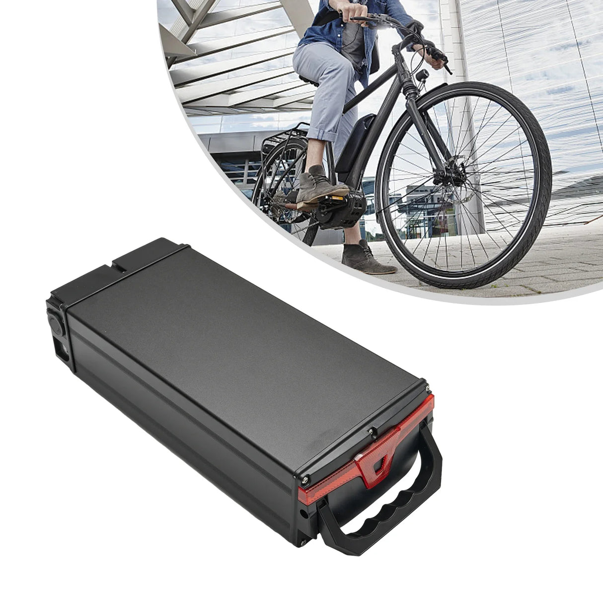 Electric Bike Battery Box Ebike 1865/21700 Large Capacity Holder Case Aluminum Alloy Lithium Battery Shelf Case E-bike Parts