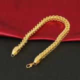 10MM Punk Chunky Gold Plated Metal Men’s Bracelets Cuban Link Chain On Hand Hip Hop Male Jewelry Gifts