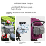 Pockets and Secure Stylish and Durable Diaper Bag with Insulated Bottle Hooks for Strollers and Bikes