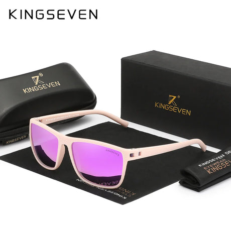 KINGSEVEN Fashion Women‘s Sunglasses New Design Rainbow Mirror Lens Polariz UV400 Glasses Chroma Party High Quality Men Eyewear