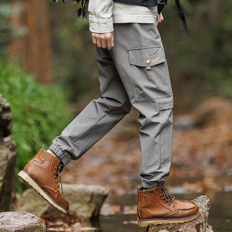 CHRLCK Men's Overalls Pants Hiking Trousers Quick Drying Men Waterproof Breathable Fishing  Camping Huntting Outdoor Sport Pants